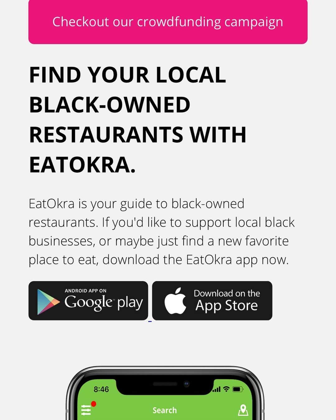 のインスタグラム：「Now there’s actually an app to make this even easier, no matter where you are. @eatokratheapp find black owned restaurants all over the country.」