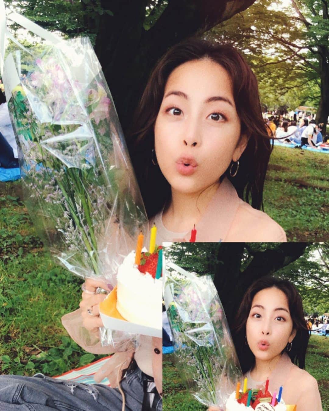 山内優花のインスタグラム：「.﻿ 本当に3人集まると、毎度﻿ こんなに笑うことないってくらい﻿ 大笑いするよね。﻿ そして、深い時間になると﻿ 決まって死ぬほど真剣な話して。﻿ 3人ともおばあちゃんになった顔は﻿ 個性的だったけど、そんな顔になっても﻿ ずっとずっと変わらずいられる﻿ 気がする不思議﻿ この人生で、この人たちに出会えて﻿ 心から最高だと思える🤍﻿ お誕生日おめでとう　@laco_eow  Lacoは間違いなく私の人生を 変えてくれた人﻿ そしてこれからもたくさん影響を﻿ 与えてくれる人﻿ 広がりゆく世界に、怯むことなく﻿ 堂々と立ち向かうLacoは﻿ スーパーかっこいいLady。﻿ ステキな一年に🌈﻿」