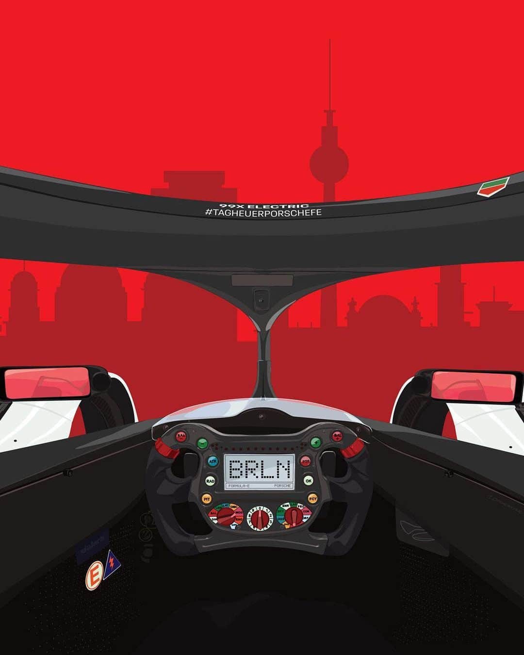 Porscheさんのインスタグラム写真 - (PorscheInstagram)「On the day it should have played host this years E-Prix, @tagheuerporschefe and renowned artist @jeffrey_docherty pay homage to the city of Berlin with these phenomenal designs.  However, there will be racing in Berlin this year! Head to @tagheuerporschefe for the big news.」6月21日 23時05分 - porsche
