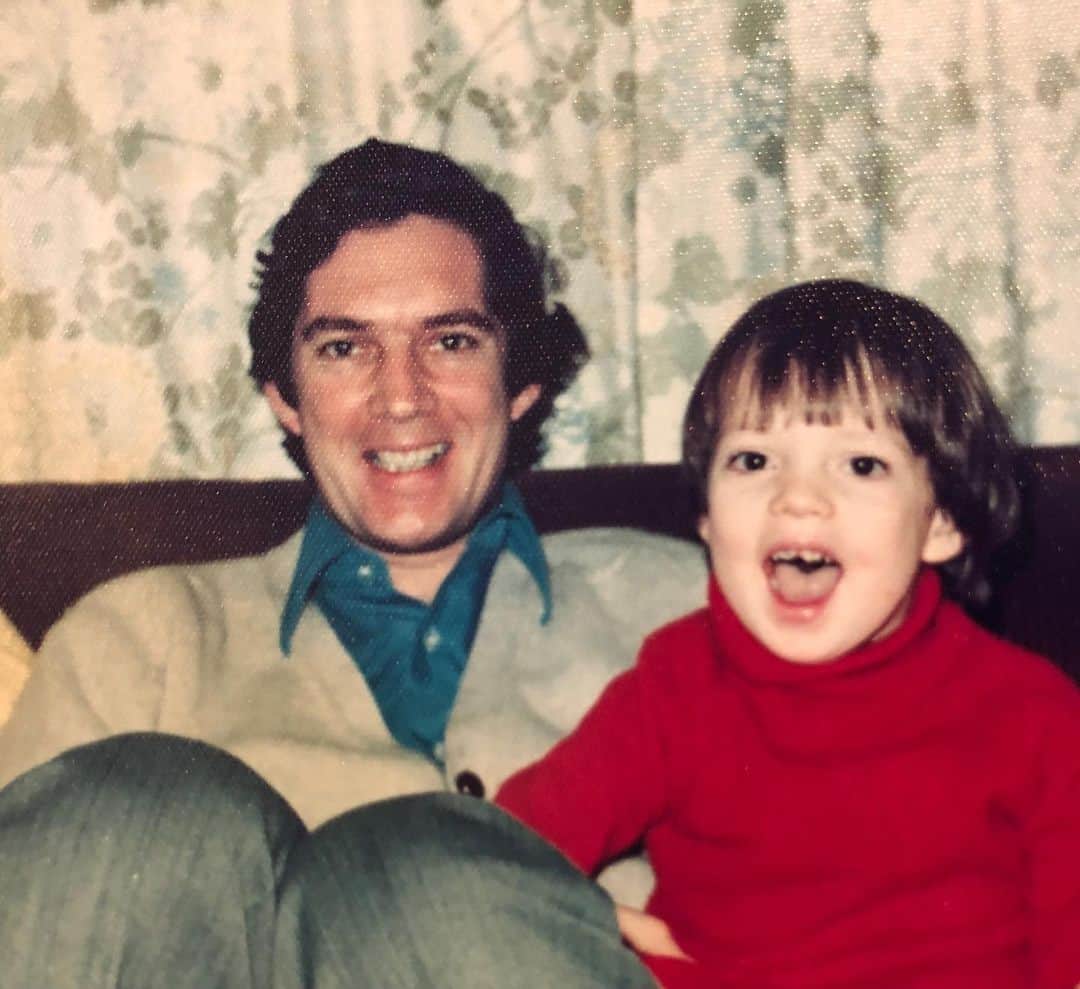 ラグ&ボーンのインスタグラム：「Cheers to the dads, their occasionally good jokes, and all the love they give. Our founder and CEO Marcus Wainwright pictured with his father in London, 1979.」