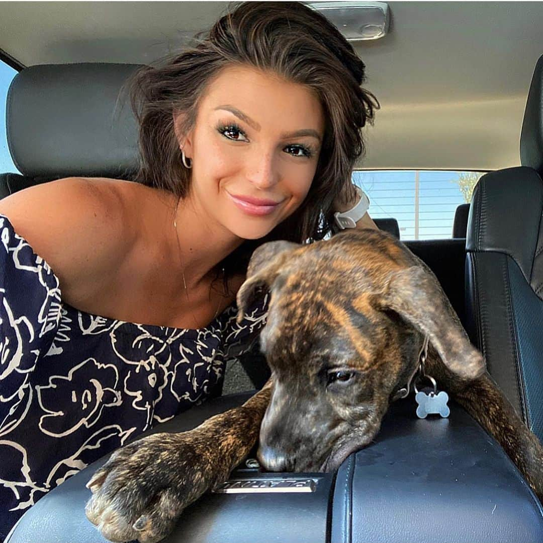 Kelly Clelandさんのインスタグラム写真 - (Kelly ClelandInstagram)「Dog days of Summer 🐾 I hope you had a wonderful weekend!! #puppylove #summer #brindle #mix #canecorso #pitbull #wehavefun #bestfriends #thenewguy #gettingbig #sendinglove」6月22日 9時45分 - kellyacleland4