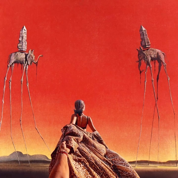 Murad Osmannのインスタグラム：「Followmeto the surreal worlds of Dali. Which one you like more?? 1️⃣or 2️⃣?」