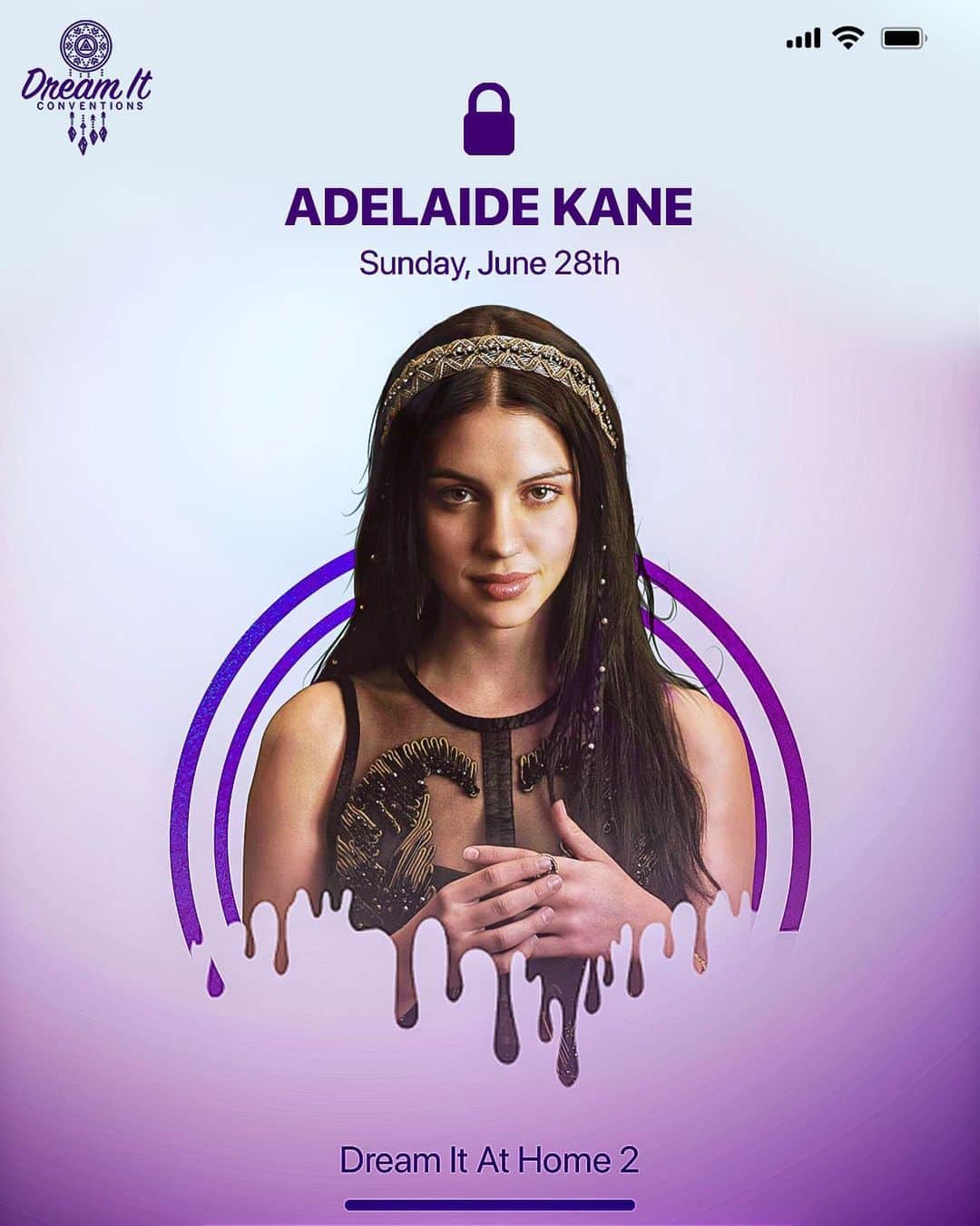 アデレード・ケインのインスタグラム：「Did you miss me? @dreamitcon next weekend!!! Get ya tix and come say hi (from a socially distanced WiFi connection near yoooou) ♥️」