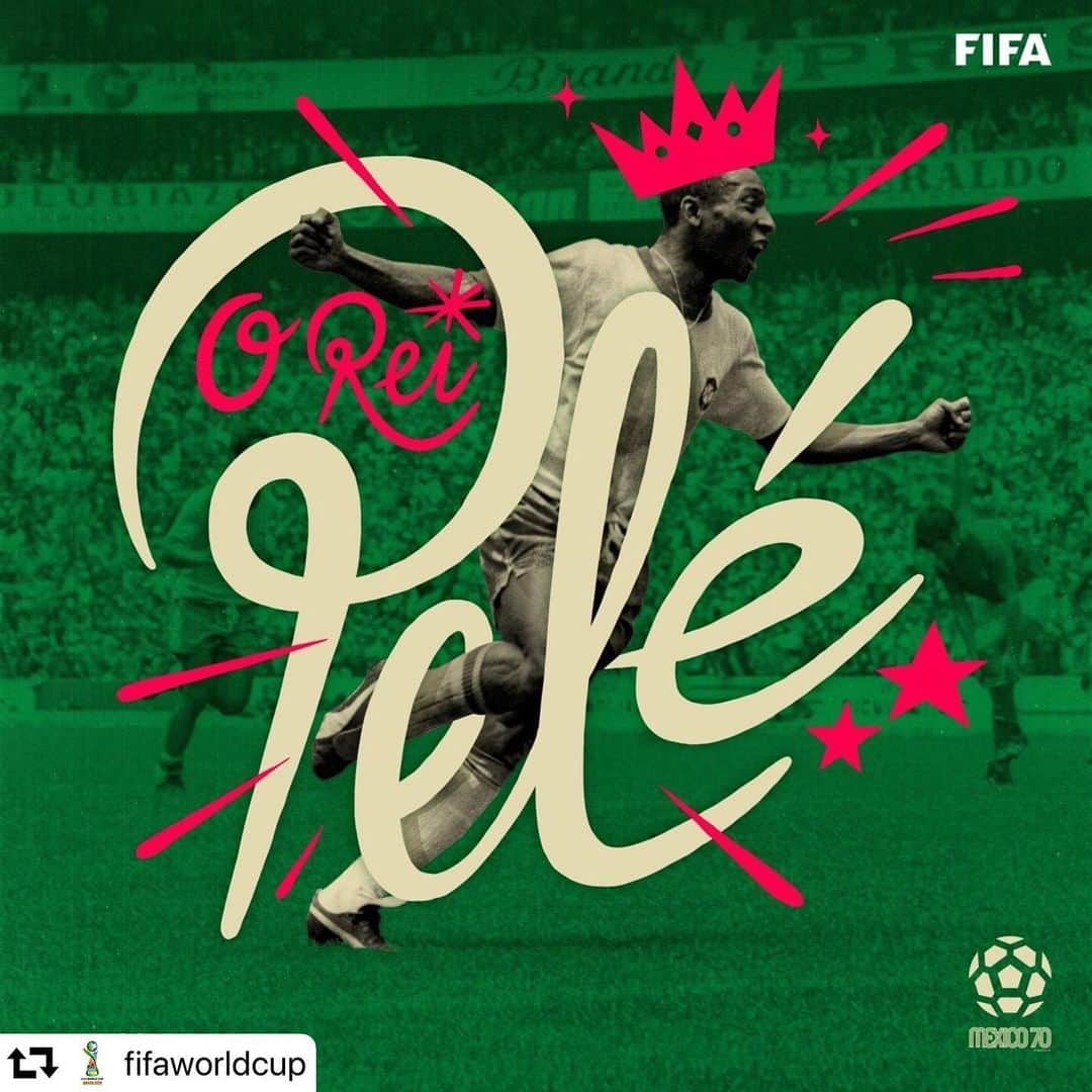 サッカー ブラジル代表チームさんのインスタグラム写真 - (サッカー ブラジル代表チームInstagram)「Salve o nosso rei @pele!  #50AnosDoTRI #Mexico70 #WorldCupAtHome  #repost @fifaworldcup ・・・ #Mexico70 ⭐ #WorldCupIcon⁣ ⁣ Name: Pelé (CAM)⁣ Nickname 👑 O Rei⁣ Country 🇧🇷 Brazil ⁣ Stand-out Skill 😎 ALL⁣ ⁣ *Iconic Mexico 1970 achievement: Only player in history to win his third #WorldCup. Nothing more, nothing less, the totem of the best team ever.⁣ ⁣ #WorldCupAtHome #Brazil #Brasil #50AnosdoTri #Copade70 #Mexico」6月22日 6時15分 - cbf_futebol