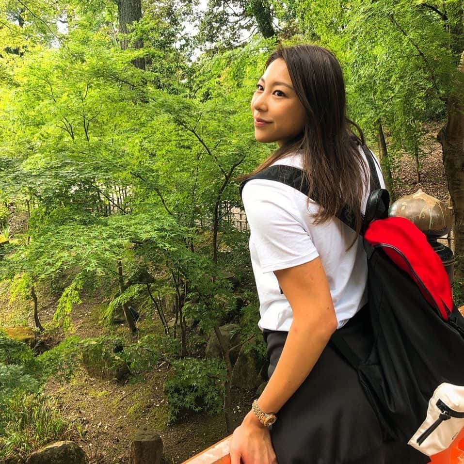 池田ゆりのインスタグラム：「自然が大好き🌳🌳🌳﻿ ﻿ #神社 #御朱印  #nature﻿ #kyoto  #fitness #protein #beauty #bodymake #instagood #todaystraining #gym #style #tokyo #도쿄 #피트니스 #이케다유리」