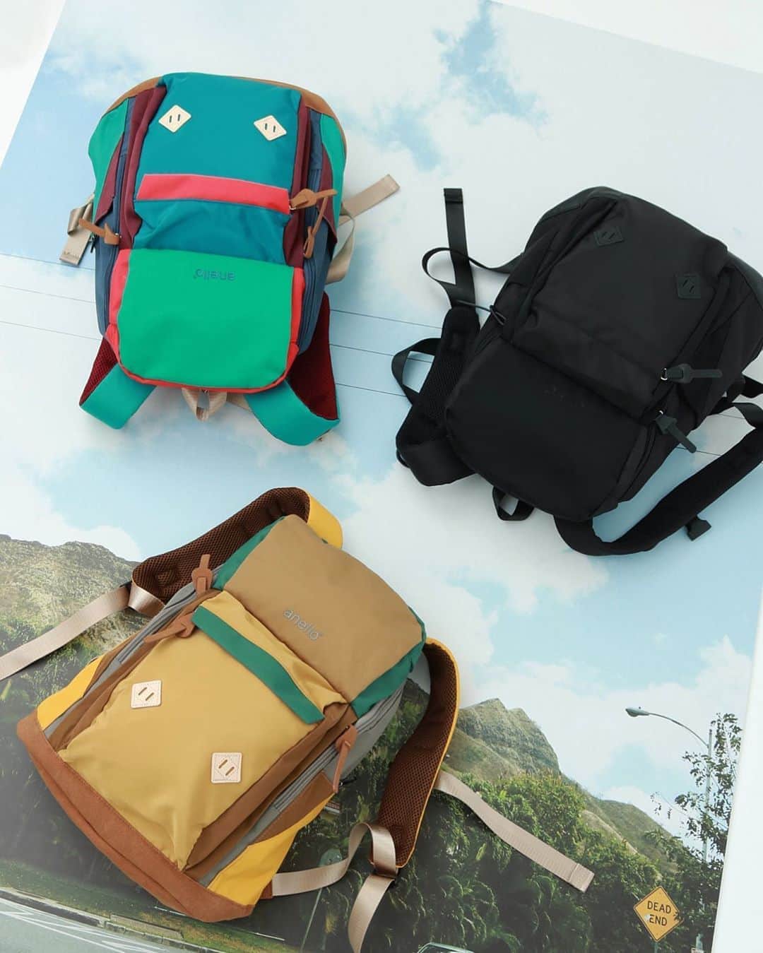 のインスタグラム：「. ■AT-B3632 NOSTALGIC M.F BACKPACK C,D,BK . . #anello #anello_bag #bag #backpack #OOTD #アネロ #バッグ #バックパック #リュック #2020summer」