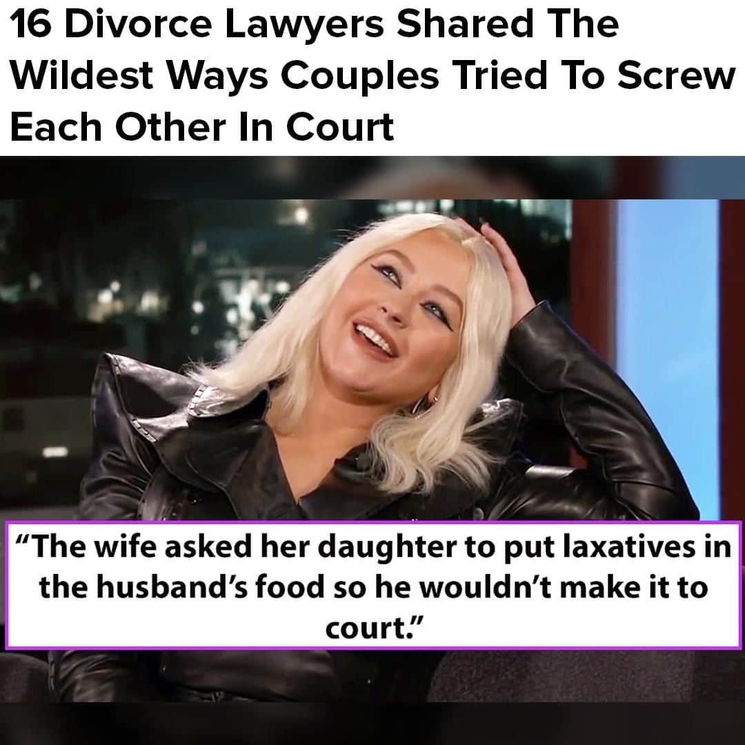 BuzzFeedさんのインスタグラム写真 - (BuzzFeedInstagram)「Divorces can get messy, but these couples took it to the next level. Read more wild stories from divorce lawyers in the link in bio.」6月22日 12時00分 - buzzfeed