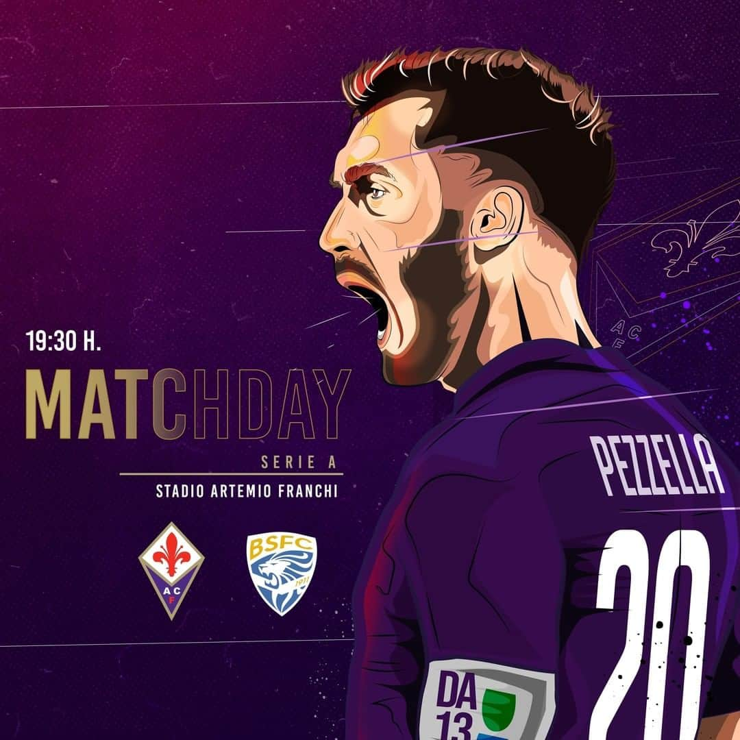 ACFフィオレンティーナさんのインスタグラム写真 - (ACFフィオレンティーナInstagram)「⚜️ MATCH DAY ⚜️ Si torna in campo 🤩 ARE YOU READY? 💪 🆚 Brescia ⏰ 19:30 CEST 🏟 Stadio Artemio Franchi  #ViolaArt by @el_falso9 🎨 #ForzaViola 💜 #Fiorentina #FiorentinaBrescia #ACFFiorentina #SerieA」6月22日 15時45分 - acffiorentina