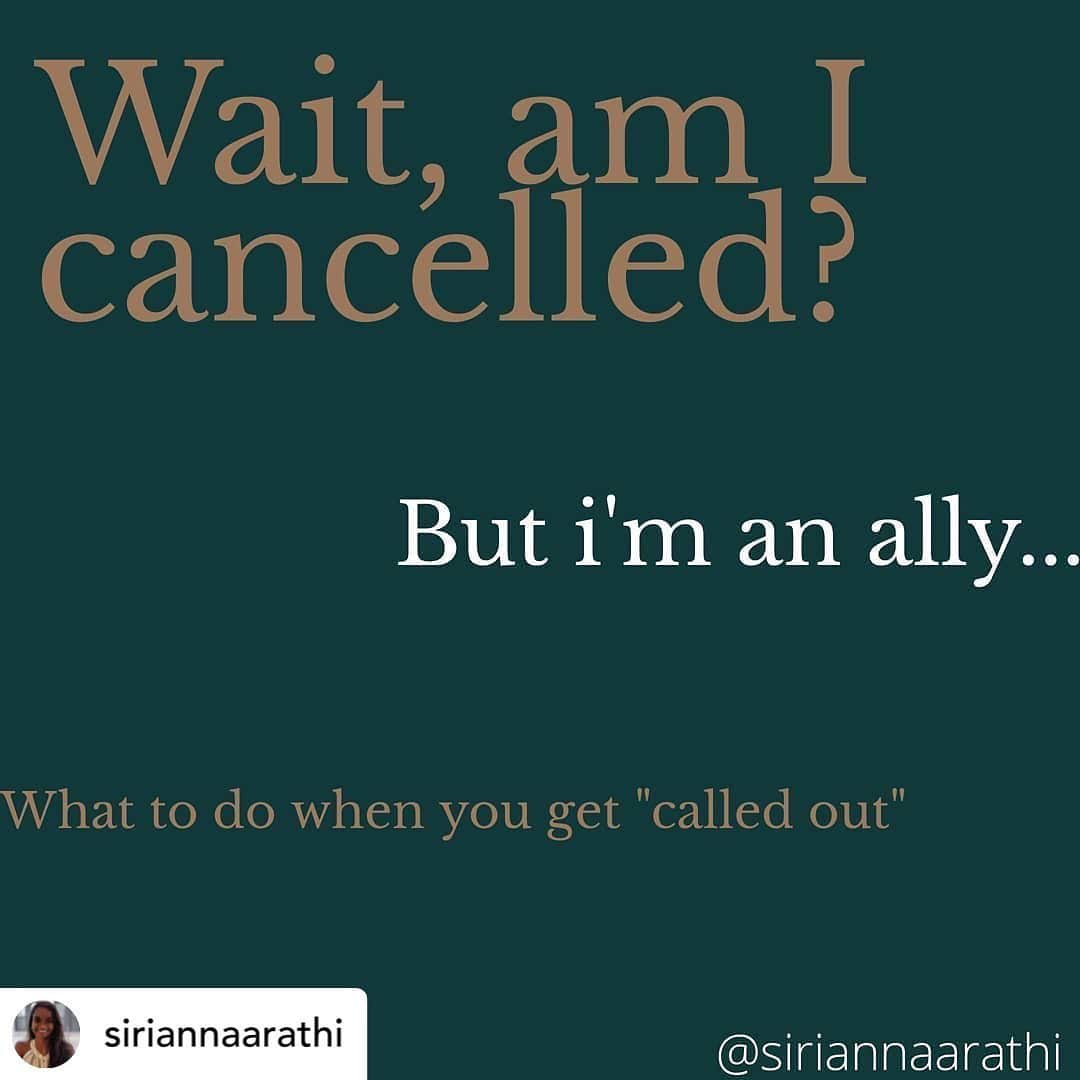 カーステン・ヴァングスネスさんのインスタグラム写真 - (カーステン・ヴァングスネスInstagram)「From @siriannaarathi Turning off comments and I will remind you why if  you’ve forgotten💖 Instagram is a place for us to learn a little and then go away into a book or the internet or OUT IN THE ACTUAL WORLD to learn a lot- I want you to express yourself to your fam and friends and therapist and my virtual lawn isn’t interested in your tantrum about social justice making you uncomfortable- this is a post for you to give a think about not to waste your precious time texting out an argument against it that- let’s just be honest, the future you won’t feel good about anyways because the future you? They are RAD & can self soothe and take in feedback and EXPAND and know that taking care of others doesn’t mean you don’t get care for you- abundance isn’t a pie. ANYWAYS REPOST! • @siriannaarathi As allies, we don’t want to contribute to white supremacy and other systems of oppression.  But this desire does not erase the ways that we as non-Black or Indigenous people are inherently complicit in those systems. ▪️ ▪️ Wanting to be “one of the good ones” does not mean that you will never make mistakes or be a model of allyship.  It means that when you do make “mistakes” or cause harm, that you are able to be called out. ▪️ That you can take criticism/feedback without becoming defensive, upset, or feeling like you now have to “walk on eggshells.” ▪️ ▪️ ▪️ Being an ally means that you don’t get to stop or take breaks from doing the work. ▪️ It is a life long process to aid in the dismantling of systems of oppression as they manifest institutionally, interpersonally, and internally. ▪️ Here’s a quick “how to” guide on what to do if someone calls you out or gives you feedback on something you’ve said or posted!  #blacklivesmatter #blacktranslivesmatter #southasiansforblacklives #tamilsforblacklives #allyship #ally #whiteprivilege #whitesupremacy #whitesilenceisviolence #cancelled #cancelculture」6月23日 3時46分 - kirstenvangsness