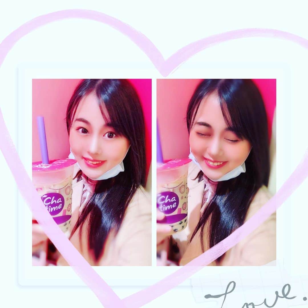 月森楓のインスタグラム：「#chatime #タピオカ　#idol  インスタっぽい投稿してみる（震え）」