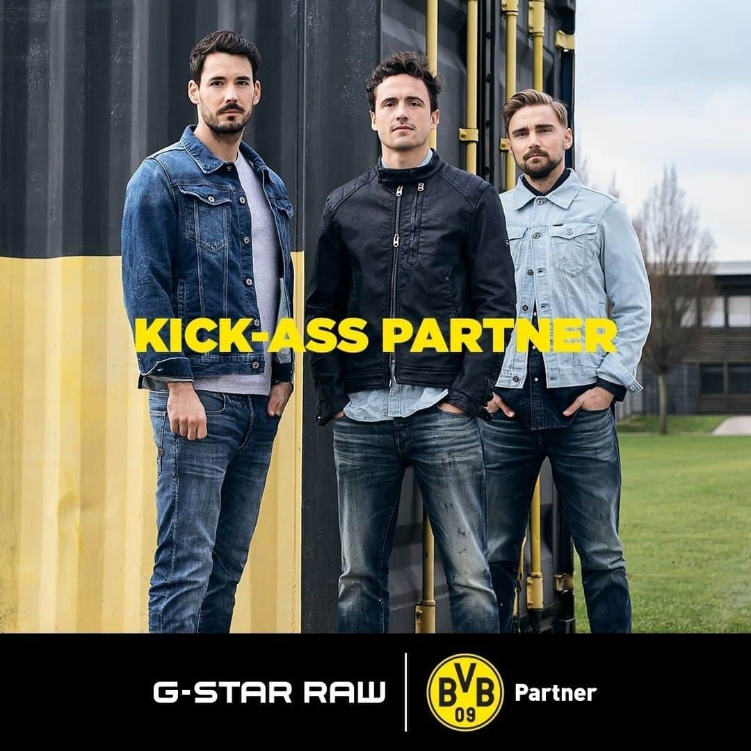 G-Star RAW Japanさんのインスタグラム写真 - (G-Star RAW JapanInstagram)「【KICK ASS PARTNER】 ・ G-Star RAWとオフィシャルパートナー「ボルシアドルトムント（BVB）」とのハードコアデニムキャンペーン『KICK-ASS PARTNER（キックアス パートナー）』がスタート。 ・ ボルシアドルトムントの選手ロマン・ビュルキ、マルセル・シュメルツァー、トーマス・デラニーが異なるジーンズを着用し、最適なフィット感と快適さを備えたG-Star RAWのデニムスタイルを提案します。 ・ ロマン・ビュルキ着用： ■3301 SLIM JACKET D11150-C052-A951 ・ ■D-STAQ 3D SLIM JEANS D05385-8968-071 ・ トーマス・デラニー着用： ■BIKER DENIM JACKET D16189-C058-082 ・ ■G-BLEID SLIM JEANS D16850-B767-A942 ・ マルセル・シュメルツァー着用： ■3301 SLIM JACKET D11150-B250-B724 ・ ■CITISHIELD 3D SLIM TAPERED JEANS D14456-B767-B411 ・ ・ ※G-Star RAWは2019年9月からボルシアドルトムントのオフィシャルパートナーであり、チームに最新のデニムスタイルをオフピッチで着用する機会を、頻繁に提供しています。 ・ BVB-PLAYERS： @rbuerki @thomasdelaney @schmelle_29 ・ @bvb09 @blackyellow #GStarRAW #GStarRAWjapan #ジースターロゥ #denim #デニム #jeans #ジーンズ #sustainable #サステナブル #newarrival #デニムコーデ #ファッション #fashion #HardcoreDenim #ハードコアデニム #BVB #ドルトムント #ボルシアドルトムント」6月22日 20時00分 - gstarraw_jp