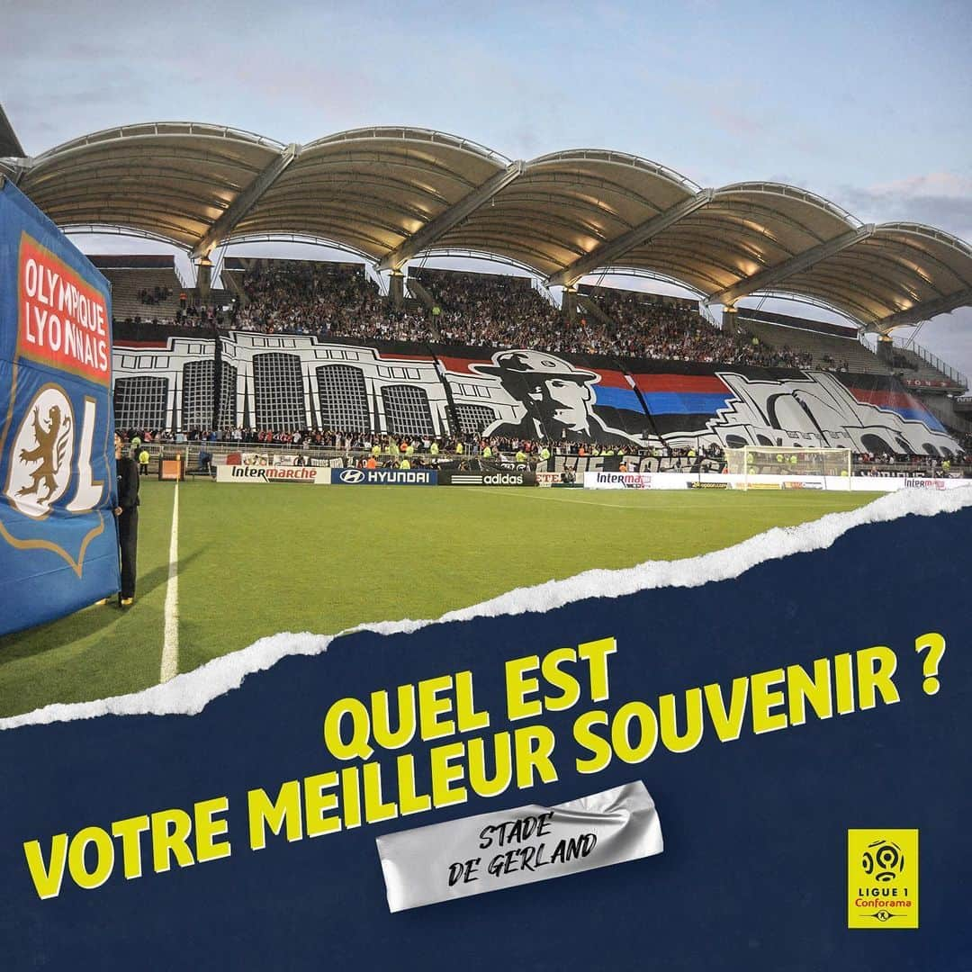 リーグ・アンさんのインスタグラム写真 - (リーグ・アンInstagram)「🦁 Hey les supporters lyonnais 👋 ! ⚽️ Un but ? 🆚 Un match ? 🏆 Un titre ?  Quel est votre meilleur souvenir dans ce stade mythique 🔙🏟️ ? • • #Ligue1Conforama #StadedeGerland #Gerland #OL #OlympiqueLyonnais #Lyon」6月22日 20時44分 - ligue1ubereats