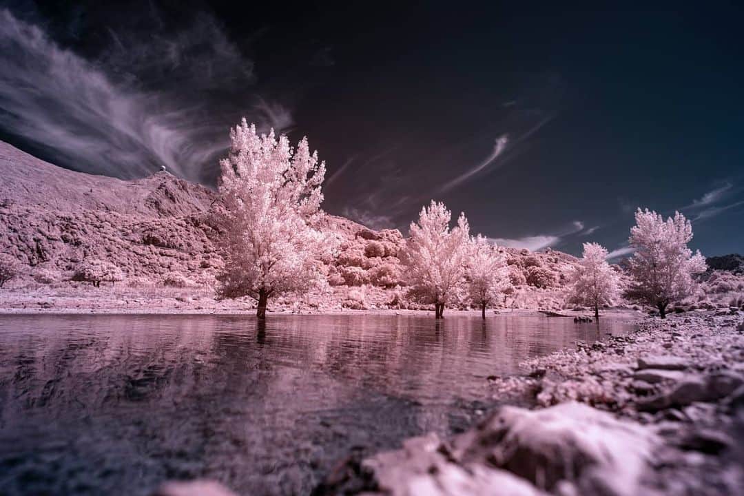 National Geographic Creativeさんのインスタグラム写真 - (National Geographic CreativeInstagram)「Infrared photo by @pepbonet_noor |  Cúber is an artificial water reservoir located on the slopes of Puig Major and Morro de Cúber, on the island of Mallorca. Together with the Gorg Blau reservoir, it supplies water to the city of Palma de Mallorca and in the surrounding area. The water from these two reservoirs is distributed to the municipalities of the metropolitan area of ​​Palma de Mallorca through the Torrente de Almadrava. The Serra de Tramuntana has been declared a World Heritage Site by UNESCO under the Cultural Landscape category. This is the international community’s acknowledgement of the near-perfect symbiosis between the action of human beings and nature, which has occurred for centuries, resulting in a monumental work by humans in which culture, traditions, aesthetics, spirituality and identity are merged.」6月22日 21時11分 - natgeointhefield
