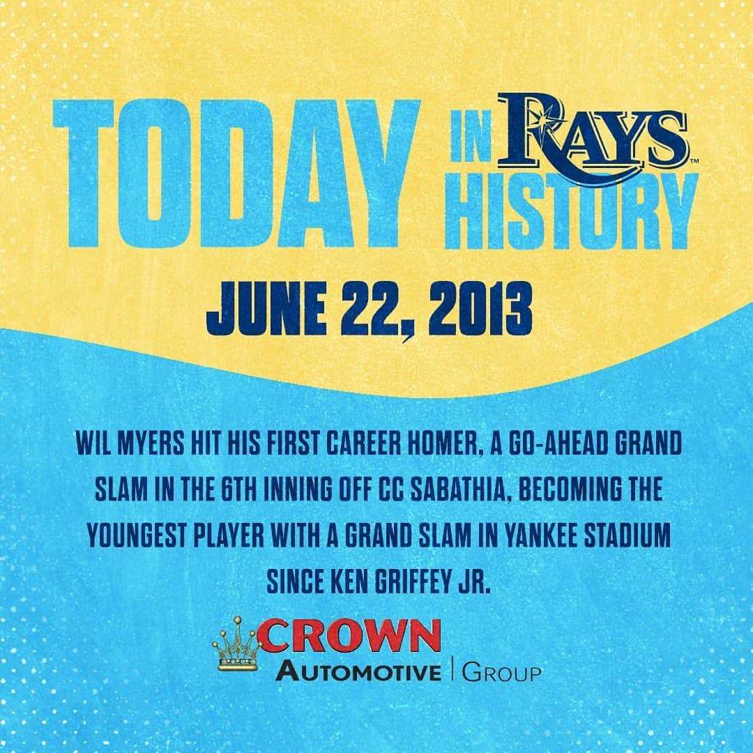 タンパベイ・レイズさんのインスタグラム写真 - (タンパベイ・レイズInstagram)「On this day, 2013: @wil_myers had a grand first-career home run in the Bronx」6月22日 23時01分 - raysbaseball