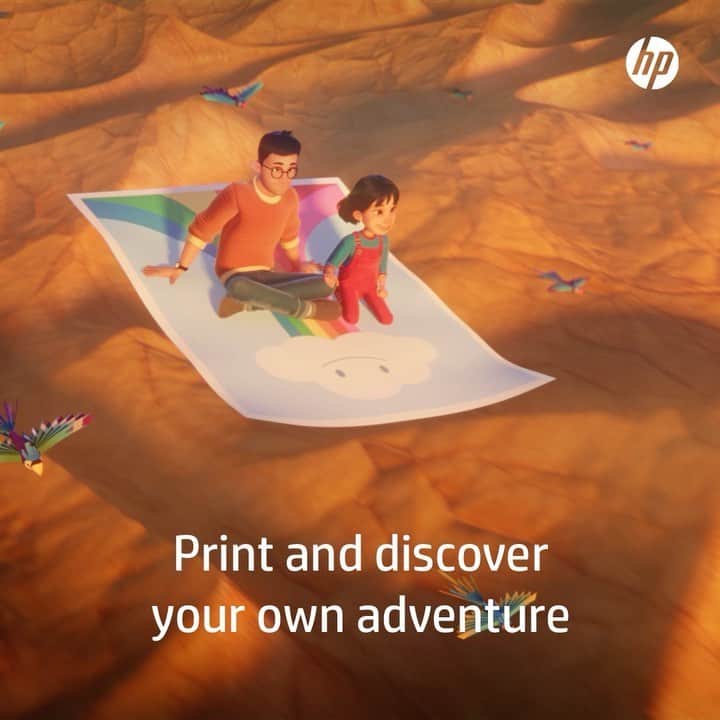 HP（ヒューレット・パッカード）のインスタグラム：「See how a printed adventure takes you soaring to new heights and brings learning to life. Learn more at the link in bio.」
