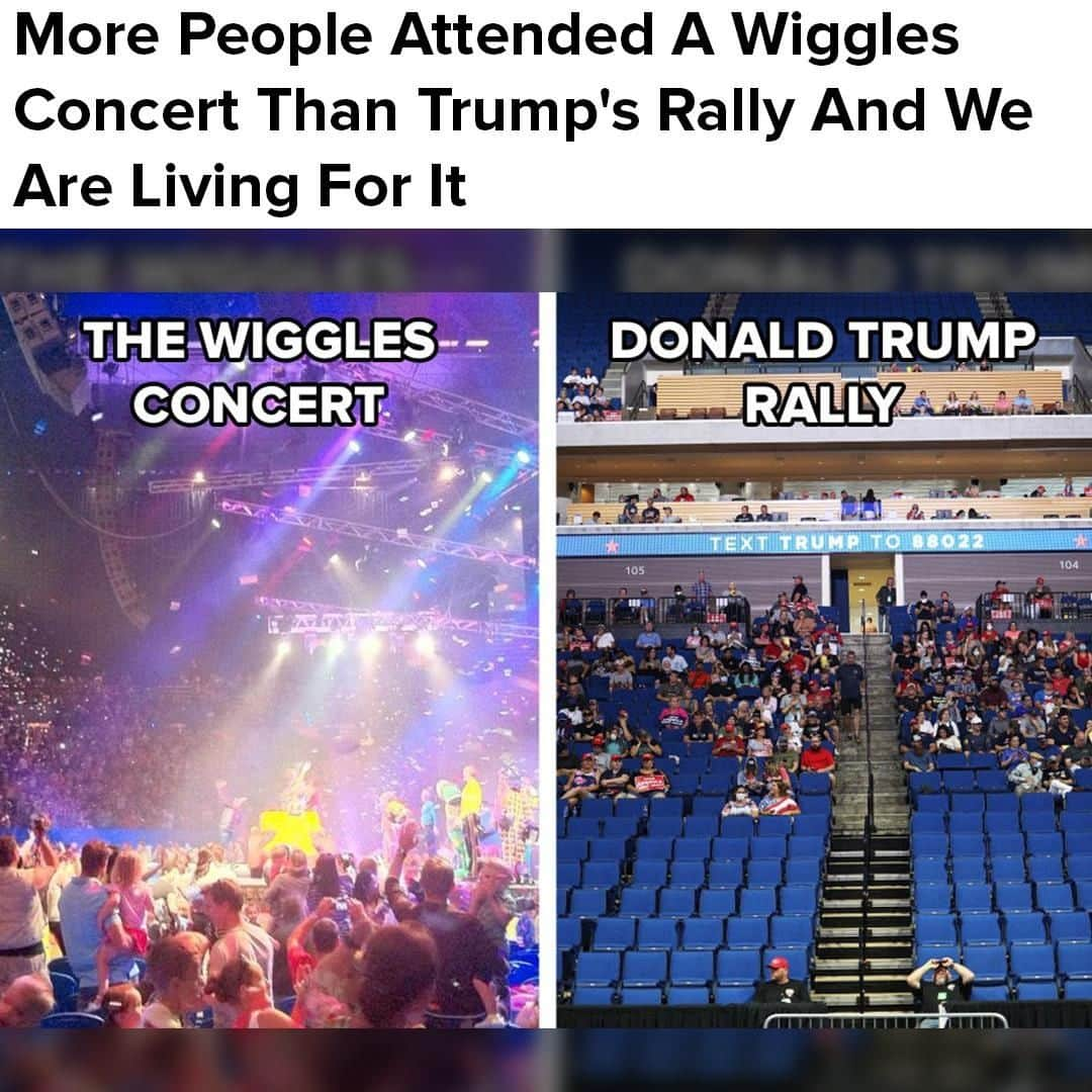 BuzzFeedさんのインスタグラム写真 - (BuzzFeedInstagram)「Both the rally and concert took place at the BOK Center in Tulsa, Oklahoma. But while Trump only filled less than a third of the seats, The Wiggles sold out. Read the full article in the link in bio.」6月23日 0時40分 - buzzfeed