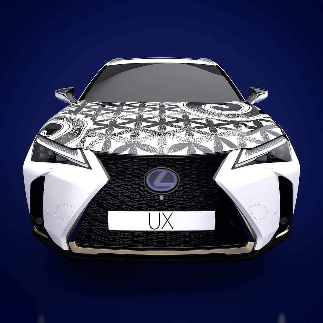 Lexus UKさんのインスタグラム写真 - (Lexus UKInstagram)「This #TattooCar design is by @heidifureytattoo. It combines a highly-detailed floral design on the sides of the car with geometric patterns on the front and rear. What do you think?  #Design #CarDesign #Lexus #Carsofinstagram #Tattoo #Tattoos #Craftsmanship #LexusTattooCar #LexusUX」6月23日 1時10分 - lexusuk