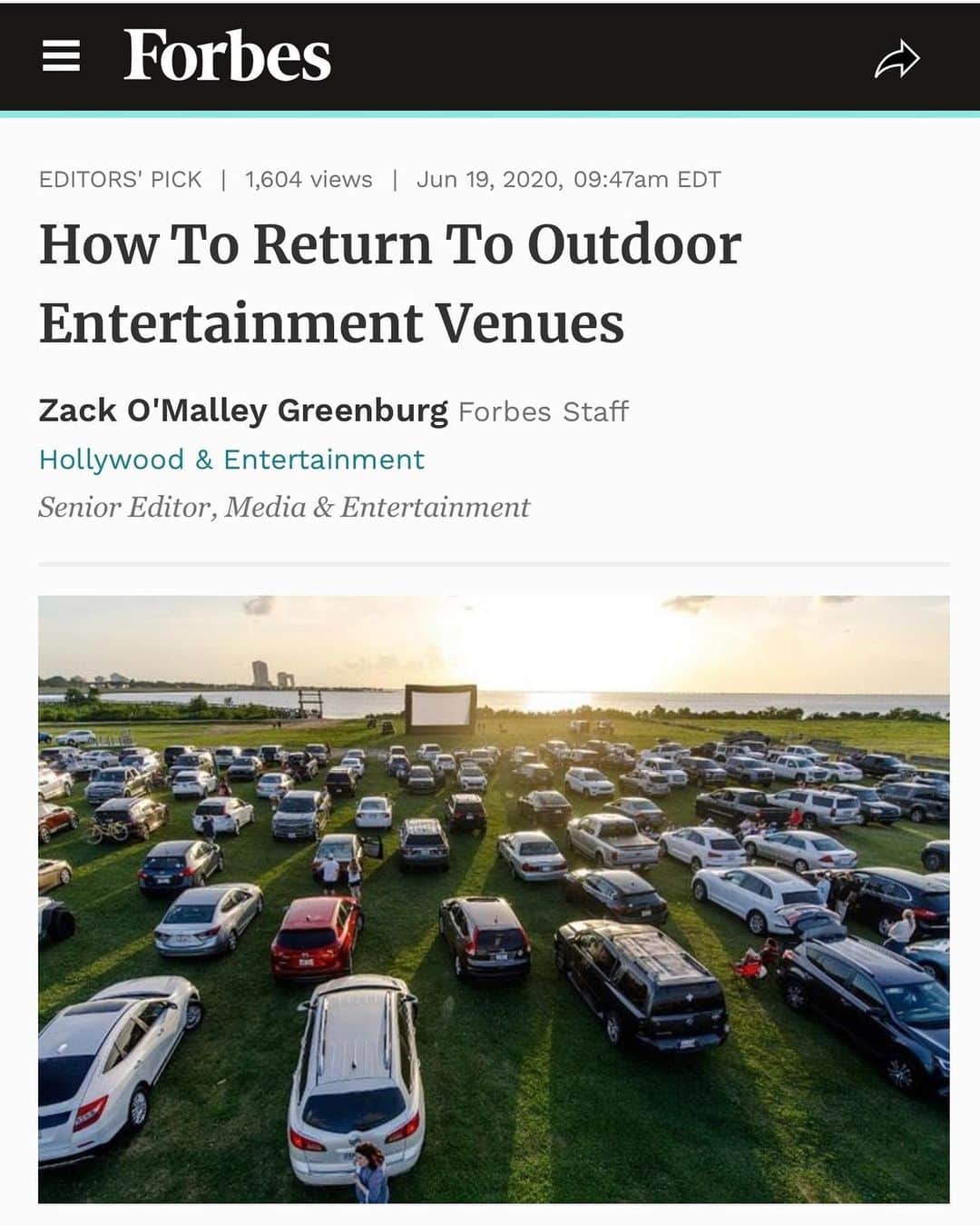 Katini Yamaokaさんのインスタグラム写真 - (Katini YamaokaInstagram)「Swipe left to read my views on the future of outdoor entertainment. The rapid shift from hype to health...Thanks @forbes @zogblog 💫 #forbes #livemusic #covid19」6月23日 1時35分 - katinimusic