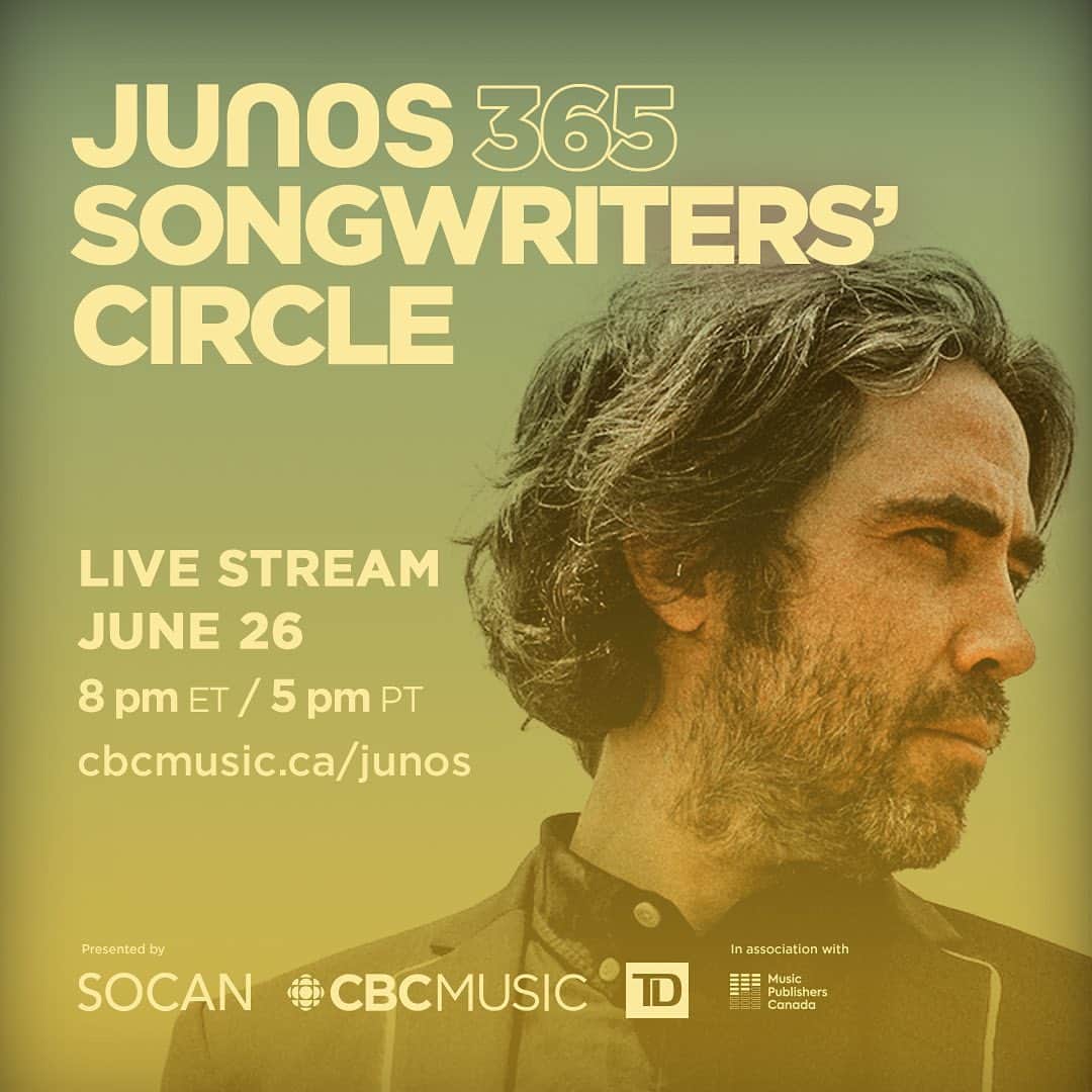 SOCANさんのインスタグラム写真 - (SOCANInstagram)「Join @tylershawmusic @nuelacharles @patrickwatsonofficial @thereklaws for the final episode of @thejunoawards Songwriter’s Circle 365 this #Friday on @cbc_music」6月23日 2時01分 - socanmusic