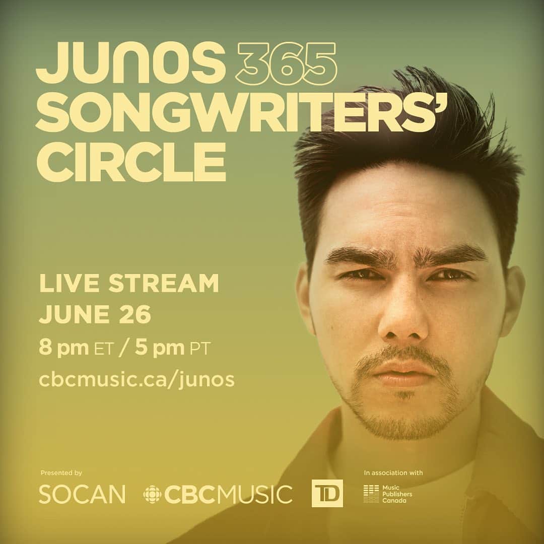 SOCANさんのインスタグラム写真 - (SOCANInstagram)「Join @tylershawmusic @nuelacharles @patrickwatsonofficial @thereklaws for the final episode of @thejunoawards Songwriter’s Circle 365 this #Friday on @cbc_music」6月23日 2時01分 - socanmusic