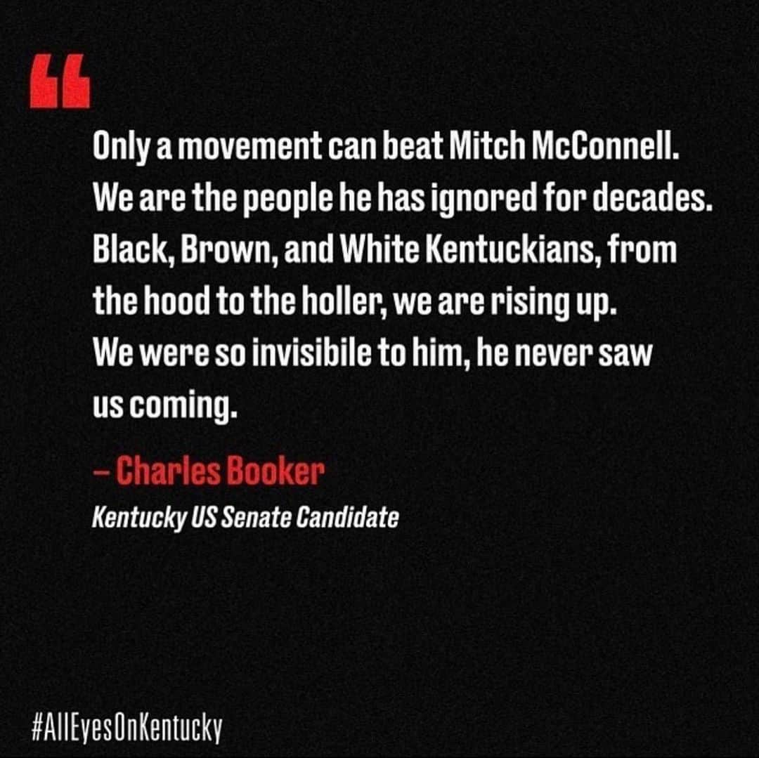 ミンカ・ケリーさんのインスタグラム写真 - (ミンカ・ケリーInstagram)「We have an opportunity  to participate in meaningful change.  There is a primary election coming up in Kentucky this Tuesday, TOMORROW June 23.  I’m supporting Charles Booker (@booker4ky) for U. S. Senate because he has a track record of showing up for Kentuckians, moving key legislation forward around voting rights (voter suppression is real. Jefferson County has ONE polling place for 600,000 people), criminal justice reform, workers rights and safety. He’s worked tirelessly for better schools, health care access and for racial and economic justice.  #BreonnaTaylor was murdered in Louisville, KY, and STILL there has been no justice. These last few weeks, he’s been on the streets with other Kentuckians organizing and fighting for justice for her.  We have a chance to replace Mitch McConnell with Charles Booker as senator, whose work, politically and on the ground, is in alignment with the change we need to see.  Spread the word. Donate. Volunteer. This is how we hold those with power accountable. This is how we see real change.  To help, even if you don’t live in Kentucky, click the link in my bio and join me in phone banking and making donations.  #AllEyesOnKentucky」6月23日 2時21分 - minkakelly