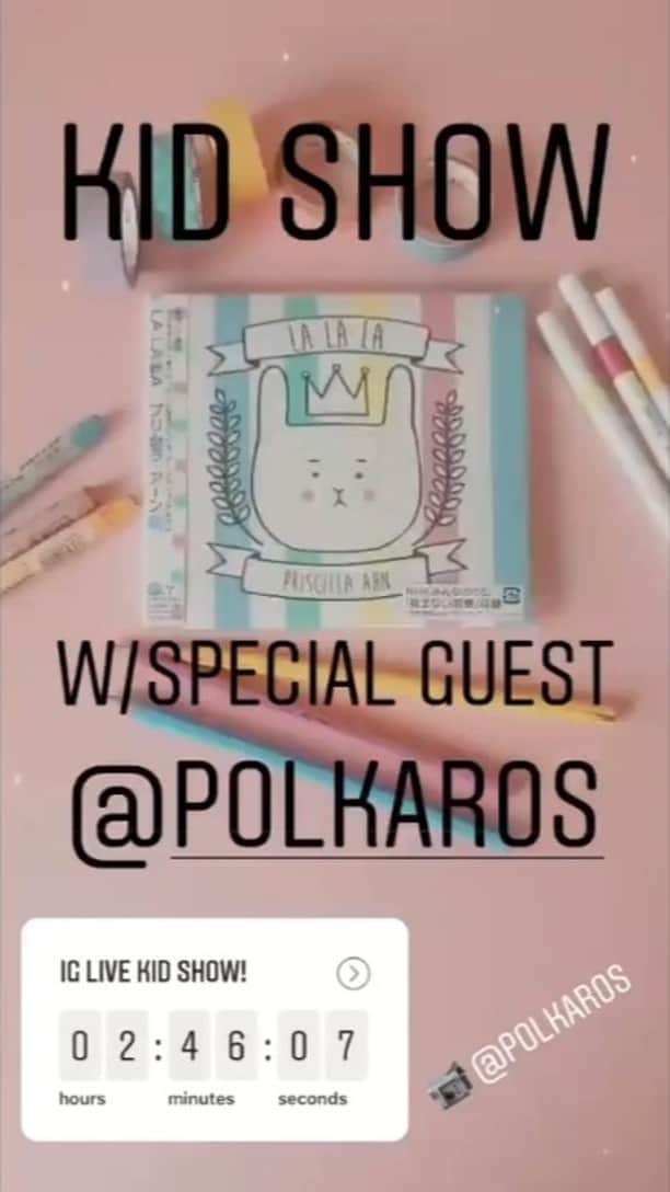 プリシラ・アーンのインスタグラム：「One of my favorite kid's shows yet! Singing songs from my LA LA LA children's album, with @polkaros teaching us how to draw some of the adorable album artwork she made.」