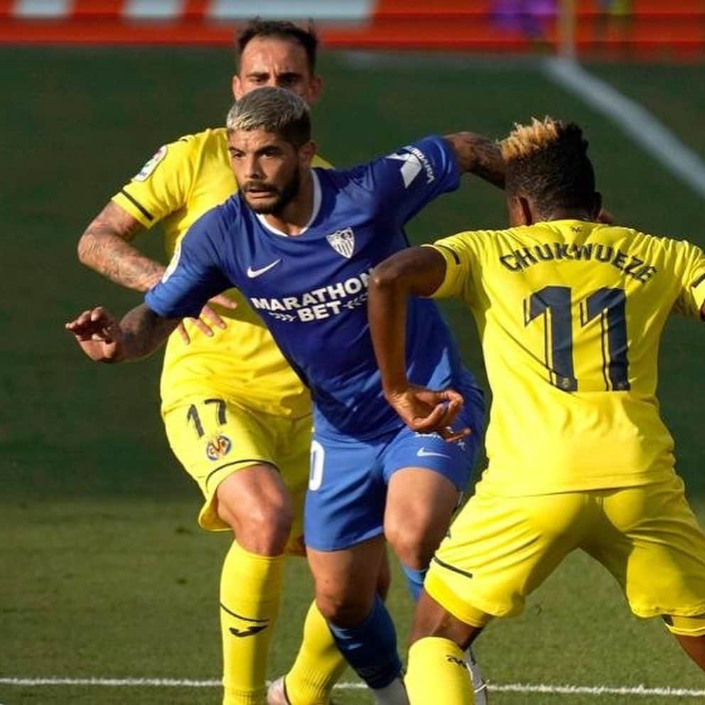 エベル・バネガのインスタグラム：「No fue fácil el partido de hoy ante un gran rival !!! Hay q seguir por este camino @sevillafc 🔴⚪️」