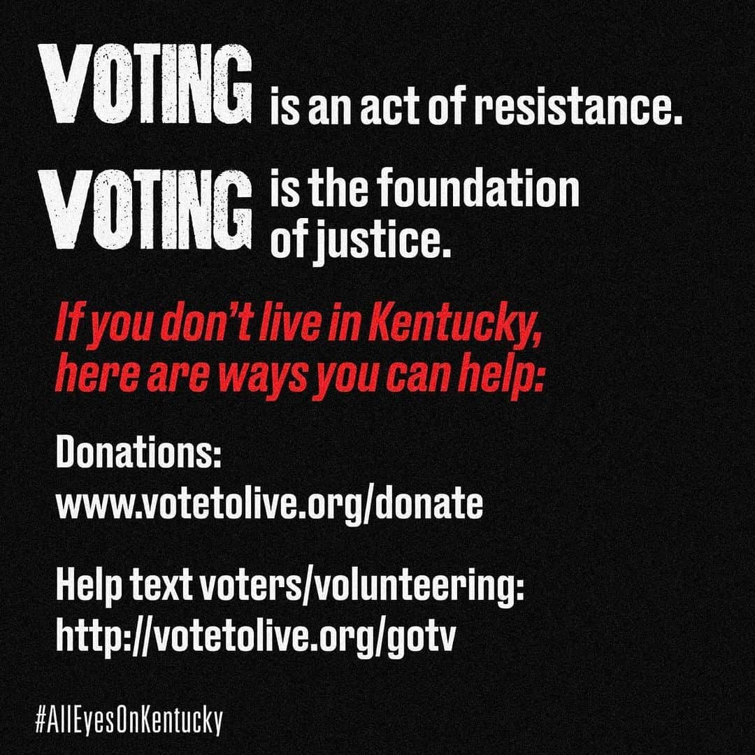 ジミー・ファロンさんのインスタグラム写真 - (ジミー・ファロンInstagram)「#AllEyesOnKentucky Make your voice heard and vote. Call (833) GOVOTEKY to find your polling place. votetolive.org」6月23日 6時21分 - jimmyfallon