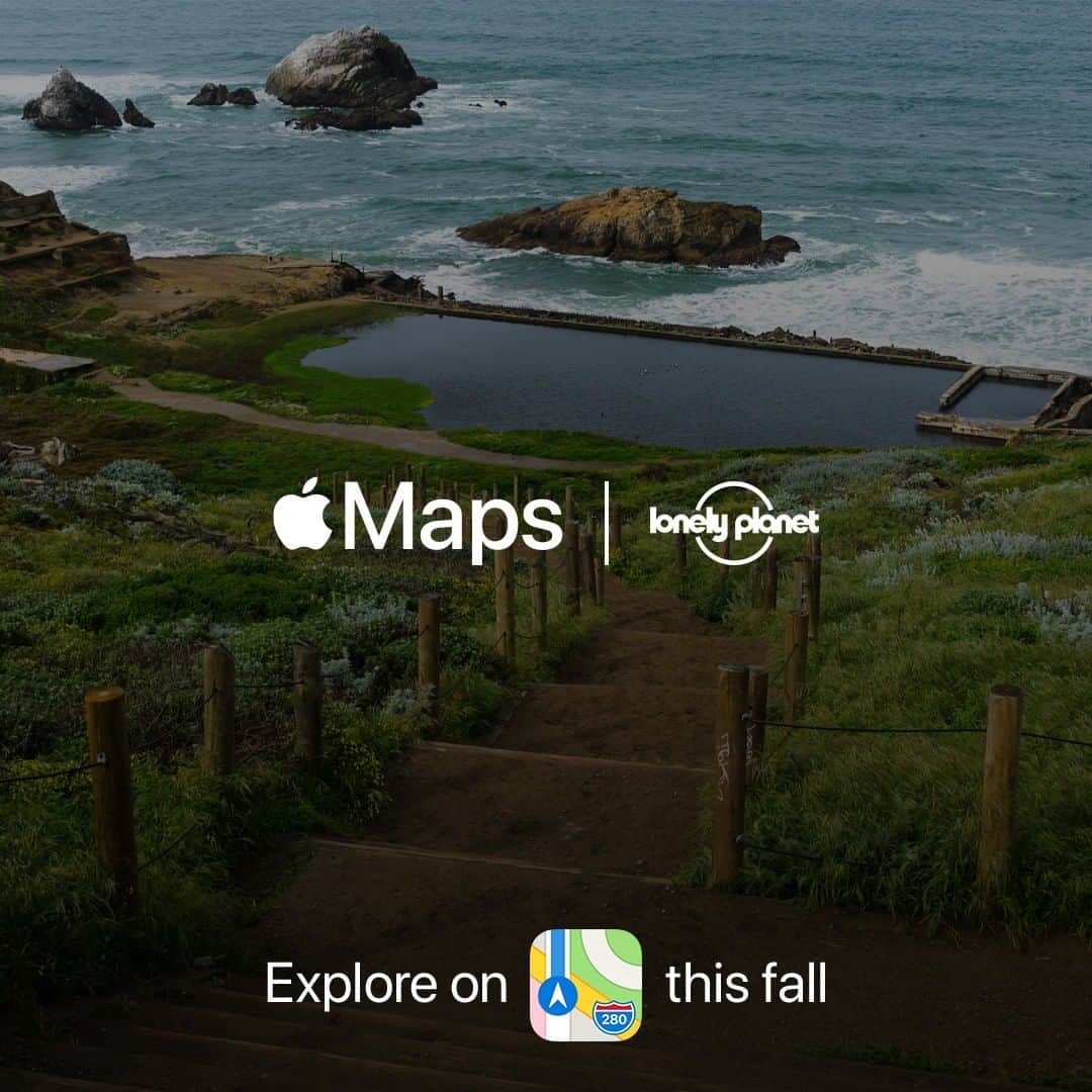 Lonely Planetのインスタグラム：「We’re excited to announce our collaboration with Apple Maps. Starting with San Francisco, then followed by other cities, Lonely Planet will offer a series of curated places to help you discover your neighborhood and beyond. Available on the redesigned Apple Maps app this fall.」