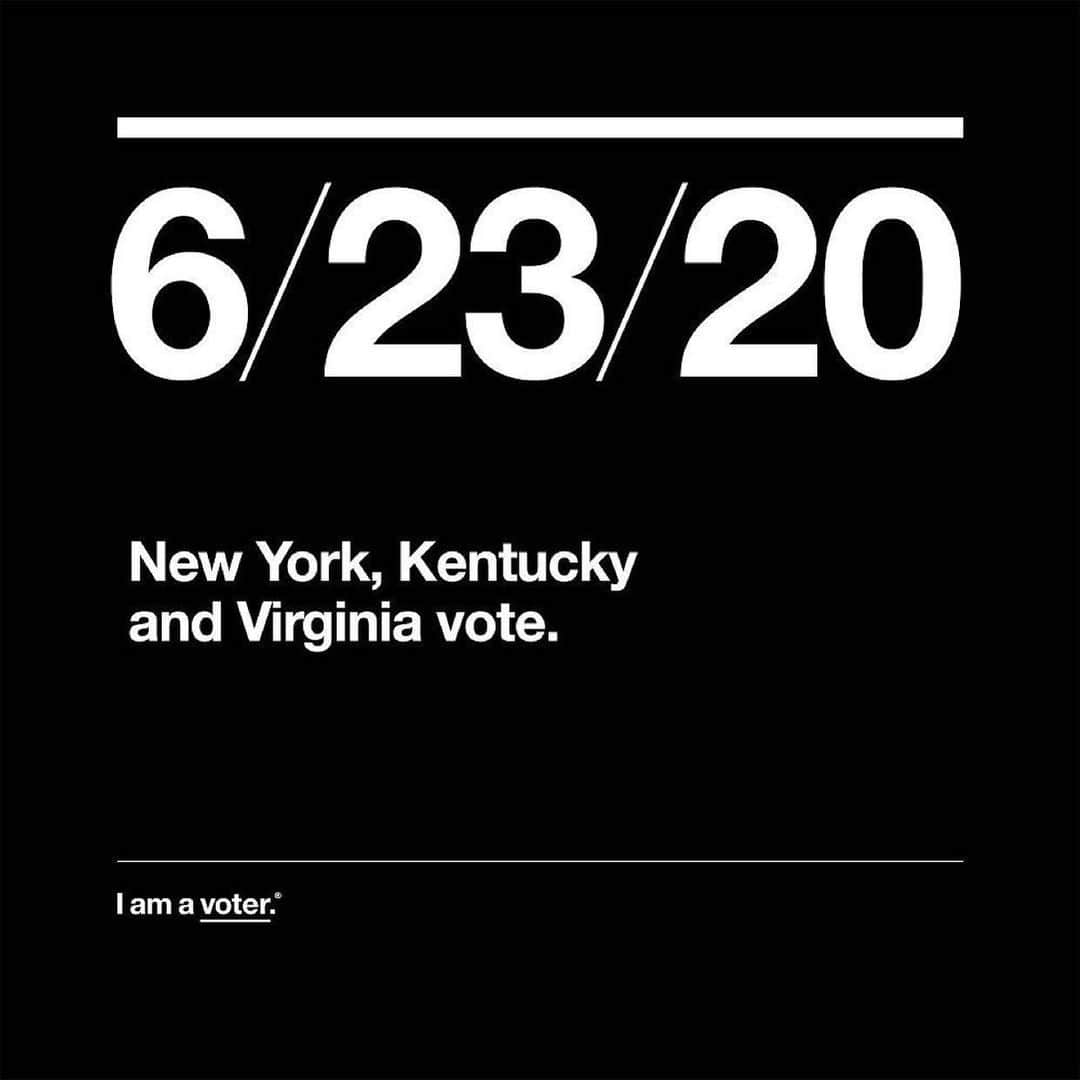 ジーナ・ロドリゲスのインスタグラム：「Repost from @iamavoter • New York, Kentucky and Virginia vote next Tuesday! New York and Kentucky have state and federal primaries. Virginia has a state primary. Early voting is now open in all three states. Text VOTER to 26797 to get personalized alerts for your elections. #iamavoter」