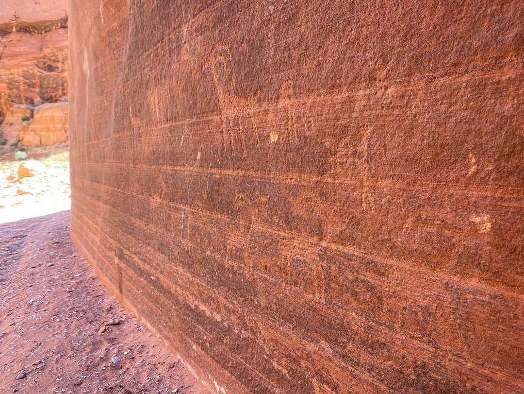 デレック・テラーさんのインスタグラム写真 - (デレック・テラーInstagram)「On our hike we came across ancient petroglyphs. It’s really cool seeing art done by people thousands of years ago. #ancient #utah」6月23日 7時31分 - derektheler