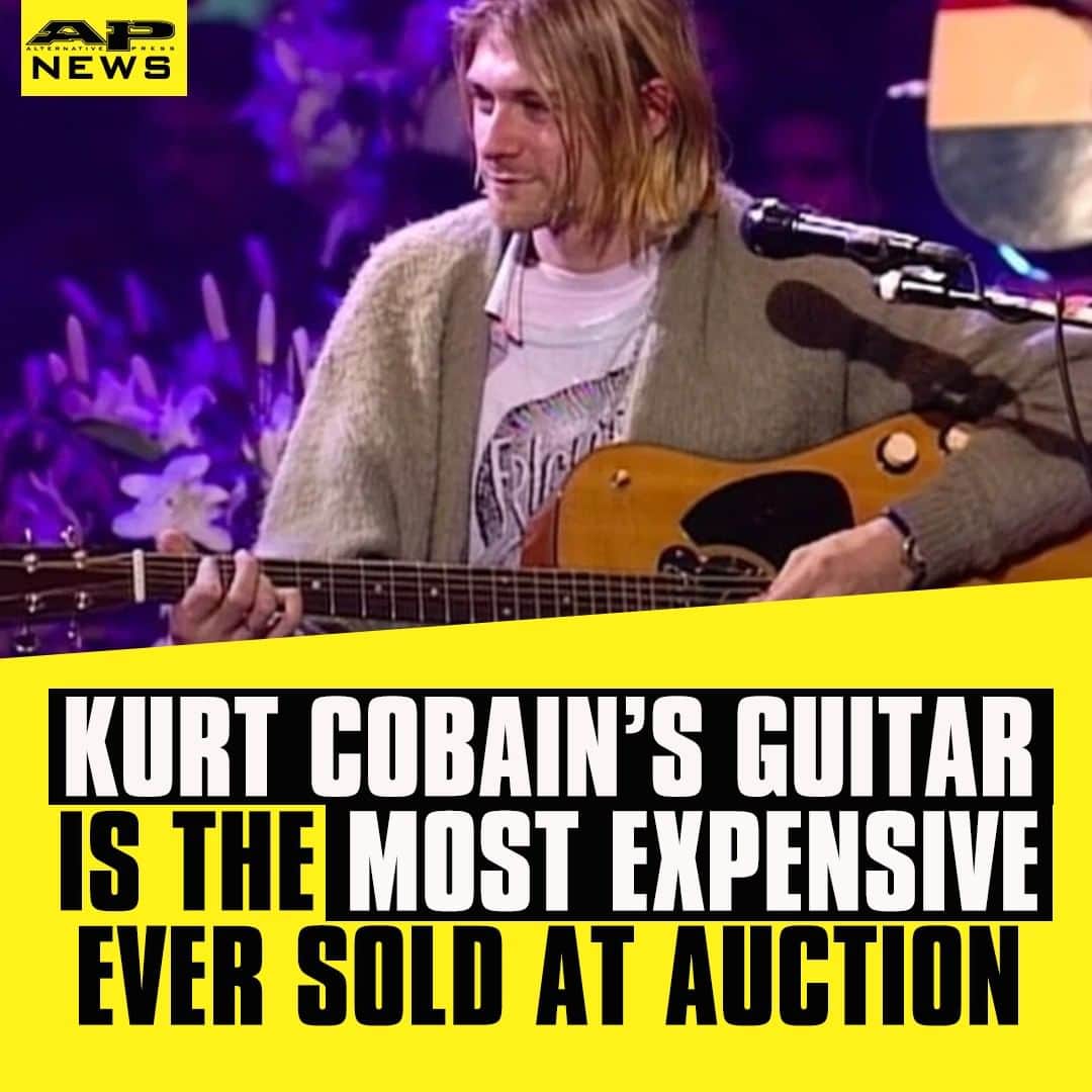 Alternative Pressさんのインスタグラム写真 - (Alternative PressInstagram)「The guitar @kurtcobain used during Nirvana’s ‘MTV Unplugged’ performance is now the most expensive guitar ever sold at auction 🎸⁠ LINK IN BIO⁠ .⁠ .⁠ .⁠ #Nirvana #kurtcobain #MTVunplugged #guitarauction #alternativepress #altpress」6月23日 8時01分 - altpress