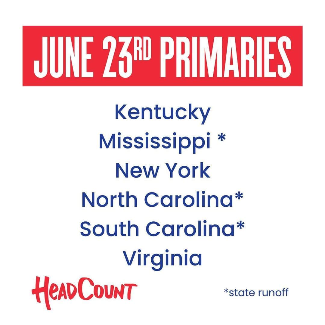ケシャさんのインスタグラム写真 - (ケシャInstagram)「If you live in these states, make sure you vote tomorrow! Go to @headcountorg for more info」6月23日 9時02分 - kesha