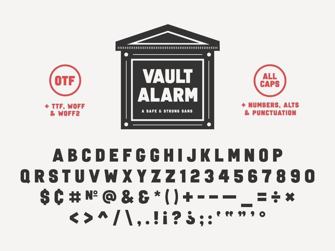 Dribbbleさんのインスタグラム写真 - (DribbbleInstagram)「Introducing Vault Alarm by Dan Cederholm ⠀ ⠀ #dribbble #design #fonts #typography #dribbblers」6月23日 9時27分 - dribbble
