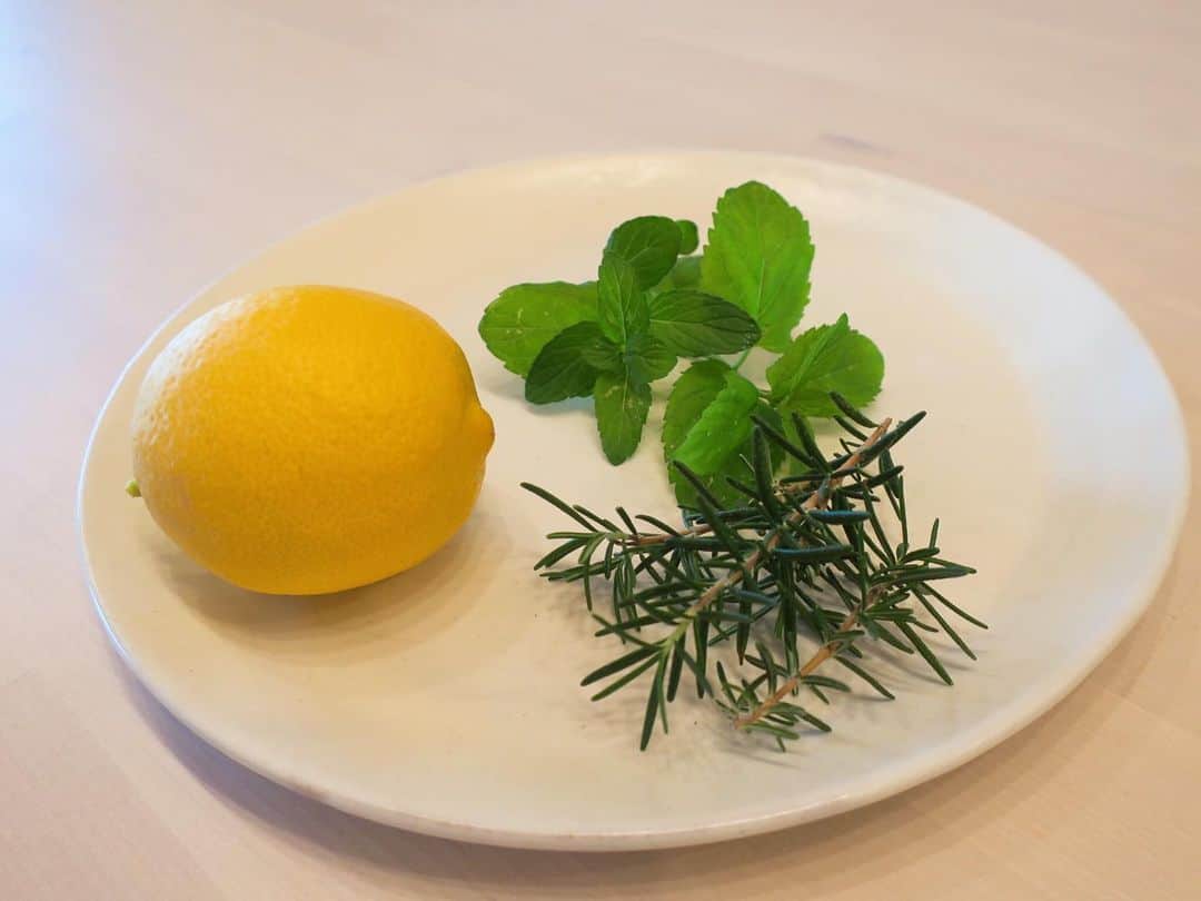 熊澤枝里子さんのインスタグラム写真 - (熊澤枝里子Instagram)「ハーブシロップを作りました。 ベランダで育てている、レモン、ローズマリー、ミントを氷砂糖と共に漬け込みます🍋🌿 自家製の愛おしい植物ちゃんたちを、少しでも長く大切に余すところなく楽しみたい。 数日かけて氷砂糖が溶け、シロップになる様を楽しみます🤍 ・ ・ ・ #kumakoの美容薬膳  #myレモン　🍋 #myハーブ #自家製植物」6月23日 12時04分 - kumazawa_eriko