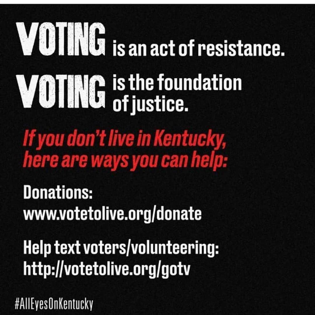 メイ・ホイットマンさんのインスタグラム写真 - (メイ・ホイットマンInstagram)「Repost from @issarae • There’s been lots of talk about combatting systemic racism... Voter suppression is a tool of the system against us. This system is the reason why there’s been no justice for #BreonnaTaylor, who was murdered in Louisville. There is a primary election coming up in Kentucky TOMORROW to get rid of one of the biggest enemies of our justice: Senator Mitch McConnell.  Jefferson County has ONE polling place for 600,000 people. We have the chance to elect a senator, Charles Booker (@booker4ky), whose work politically and on the ground, is in alignment with the change we want to see. Don’t let the attempts to suppress our voices succeed. If you’re not in Kentucky, but want to stop voter suppression, you can donate @ votetolive.org. #AllEyesOnKentucky」6月23日 12時10分 - mistergarf