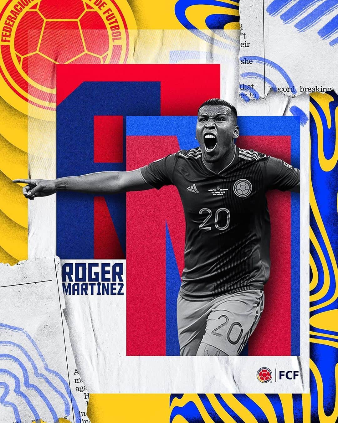 サッカー コロンビア代表チームのインスタグラム：「¡Feliz cumpleaños @rogermartinez94!  Felices 2⃣6⃣. Esperamos que sean muchos años más vistiendo la camiseta de la Selección 🇨🇴 ¡Que sigas inflando las redes del mundo 🌎 con tus goles ⚽️🔥!」