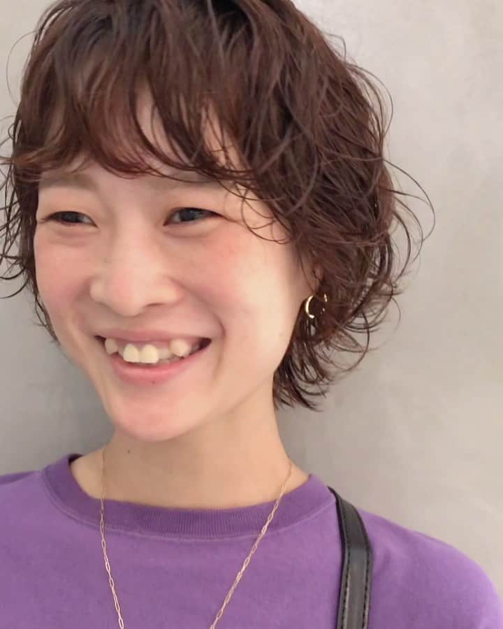 のインスタグラム：「くるくるウルフ➿ #nono_hair #syan_tokyo  #ウルフパーマ」