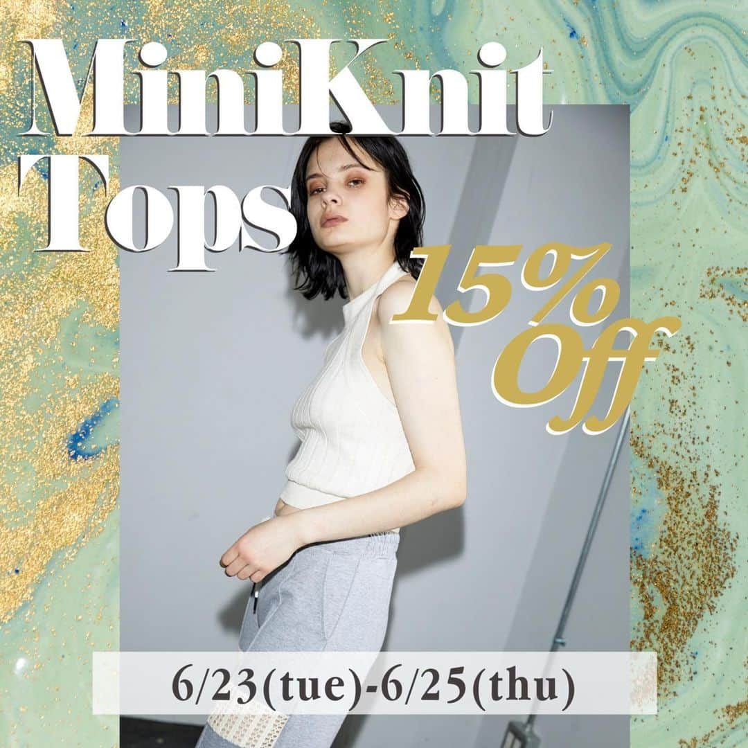 Juemiさんのインスタグラム写真 - (JuemiInstagram)「Mini Knit Tops 15%OFF 6/23(tue)20:00-6/25(thu)20:00 Short American Sleeve Knit / ¥5,933+tax 3日間限定でミニニットトップスが限定価格に‼️本日発売の新作も対象となります。 これからの季節に活躍するアイテムとなっておりますので、ぜひこの機会にお買い求めくださいませ。 #juemi #juemistyle #juemifair」6月23日 18時09分 - _juemi_