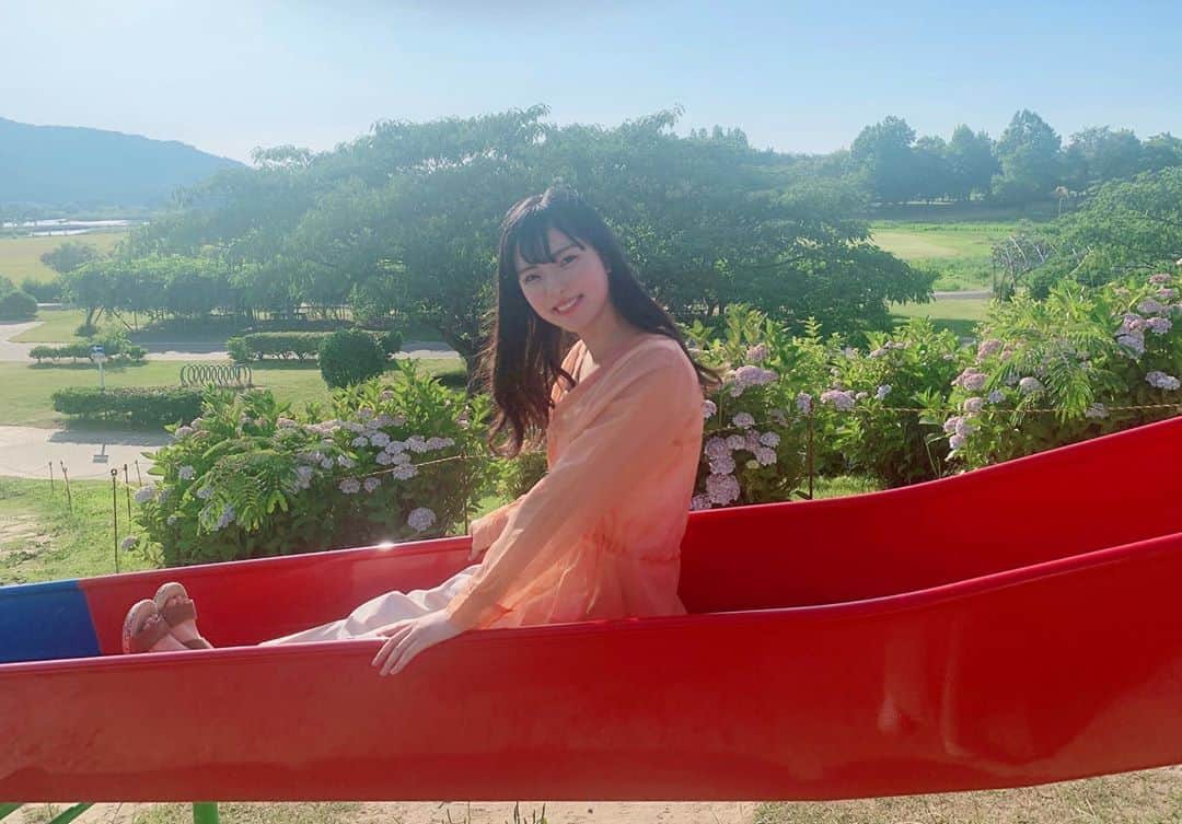 大塚七海のインスタグラム：「ㅤㅤㅤㅤㅤㅤㅤㅤㅤㅤㅤㅤㅤ 上堰潟(うわせきがた)公園に行ってきました🍃  ㅤㅤㅤㅤㅤㅤㅤㅤㅤㅤㅤㅤㅤ 良い天気で風が気持ちよかった〜☺️ 咲いていた紫陽花もとても綺麗でした＾＾ ㅤㅤㅤㅤㅤㅤㅤㅤㅤㅤㅤㅤㅤ  ㅤㅤㅤㅤㅤㅤㅤㅤㅤㅤㅤㅤㅤ #ngt48 #新潟 #上堰潟公園」