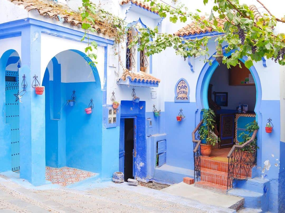 田島知華さんのインスタグラム写真 - (田島知華Instagram)「【Morocco🇲🇦Chefchaouen】 モロッコ・シャウエンのリクエストたくさんありがとうございました！たくさんの青が詰まった美しき街。 . 海外へ行かない時間が長すぎて写真を見返しながらふと、この思い出たちは夢だったんじゃないかと思ってしまうくらい自分にとって海外旅行が当たり前だったことから夢のような特別なことへと変わってしまったことに気付く。  今後また旅ができるようになったら、飛行機に乗ることも現地を歩くことも今まで以上に特別に感じられるだろうし、そんな時間を大切にしたいと思う。  一分一秒少しでも早く旅がしたい、そう願うばかりです🐈 Copyright © TAJIHARU  PENTAX K-1 MarkⅡ HD PENTAX-D FA 28-105mmF3.5-5.6ED DC WR _ #たじはるトリップ #海外ひとり旅ガールの便利帖 #田島知華 #たじはる #トラベルフォトライター #TAJIHARU_morocco #モロッコ #シャウエン #女子旅 #旅ガール #カメラ女子 #morocco #chefchaouen #chaouen #africa #igerseurope #igersmorocco #topmoroccophoto #visitmorocco #wonderful_places #beautifuldestinations #beautifulplace #earthpix #discoverglobe #discoverearth」6月23日 19時47分 - haruka_tajima