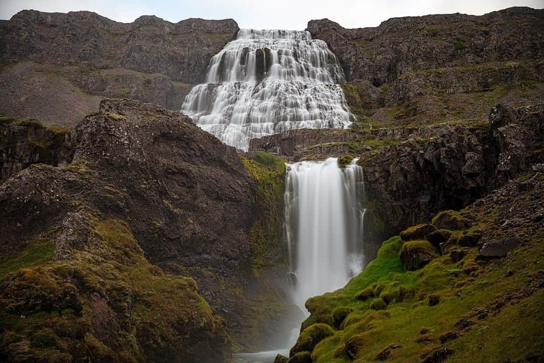 National Geographic Travelさんのインスタグラム写真 - (National Geographic TravelInstagram)「Photo by Matt Borowick @mborowick | Standing just over a hundred meters (328 feet) high is Dynjandi, a massive cascading waterfall located in the Westfjords, Iceland. I remember when I saw it for the first time, thinking to myself that it was pretty breathtaking. But it wasn’t until I hiked up to the viewing point that I realized how incredible the scale of it really was.  Follow @mborowick for more pictures like this. #waterfall #mountains #travel #nature #explore」6月23日 21時07分 - natgeotravel