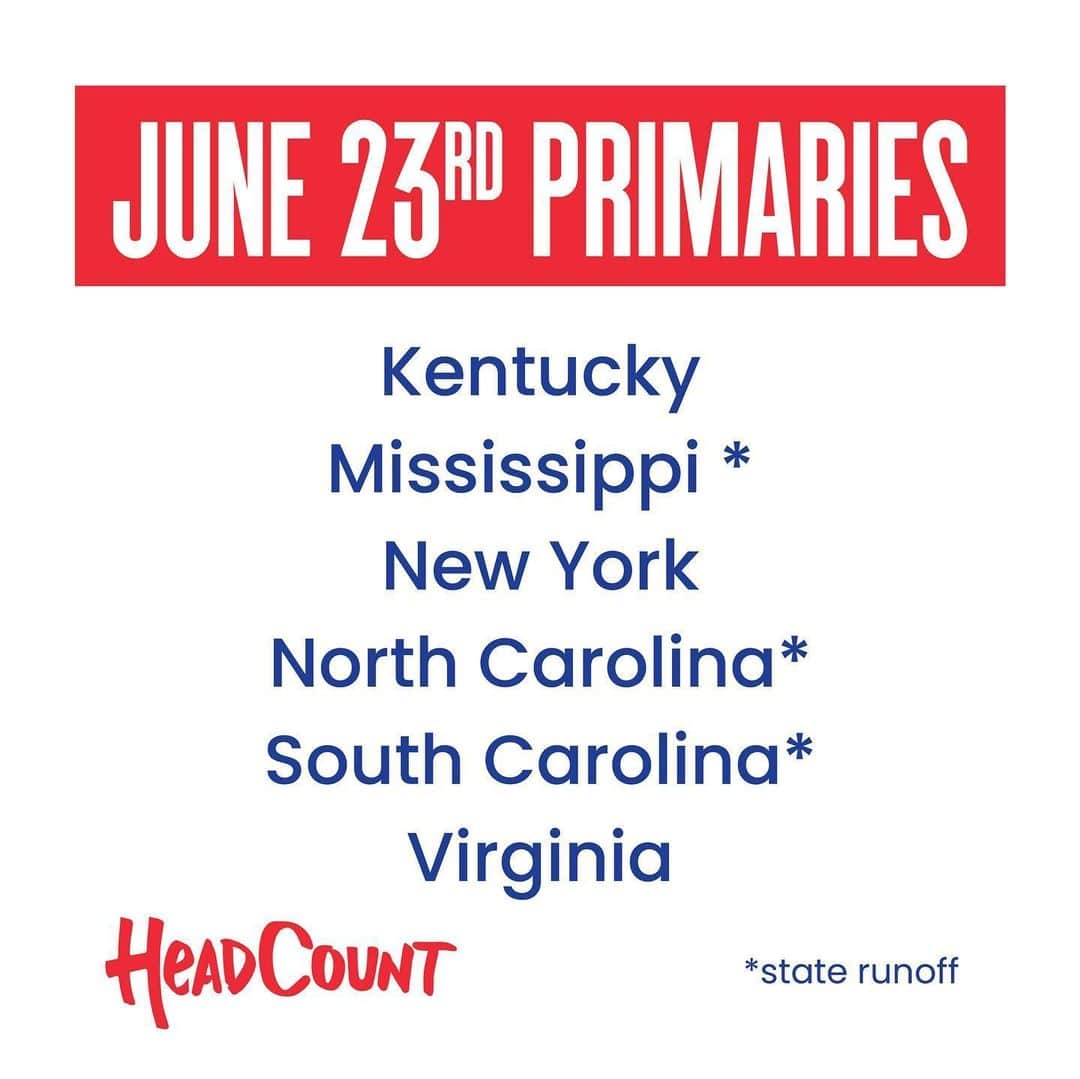 MGMTさんのインスタグラム写真 - (MGMTInstagram)「6 more elections happening TODAY!  This is an absolutely critical time to show your strength and use your voice to make change. If you live in one of these states, please do your part and vote! Verify your voter registration, get vote-by-mail or polling place info, know your ballot: @headcountorg」6月23日 21時45分 - whoismgmt