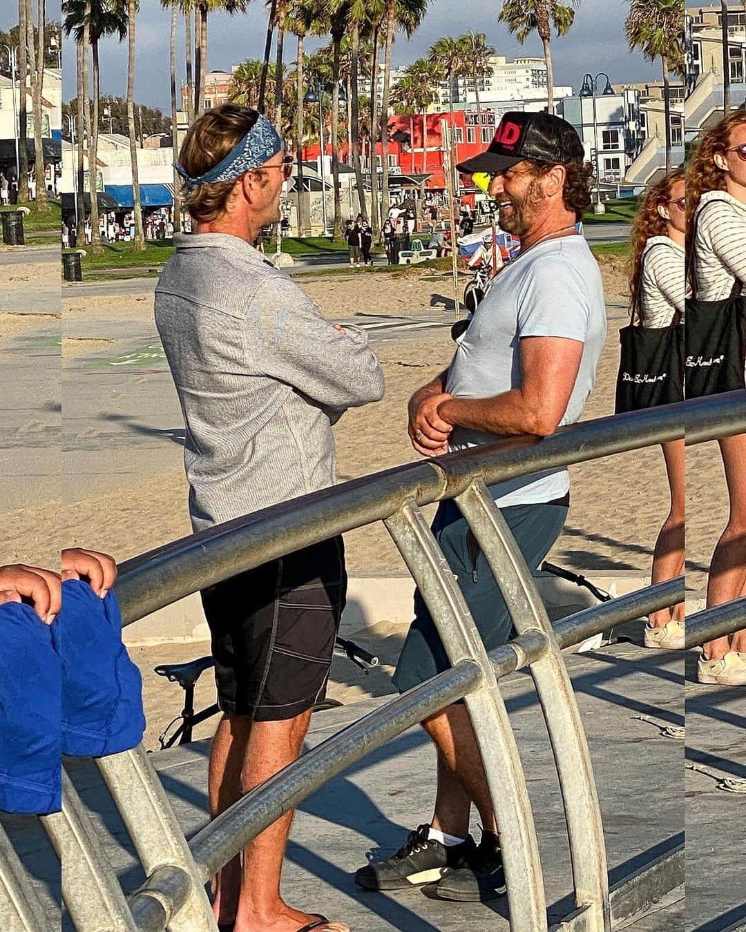 Just Jaredさんのインスタグラム写真 - (Just JaredInstagram)「Gerard Butler caught up with a pal on the beach during an evening bike ride in Los Angeles #GerardButler Photos: Backgrid」6月24日 8時22分 - justjared