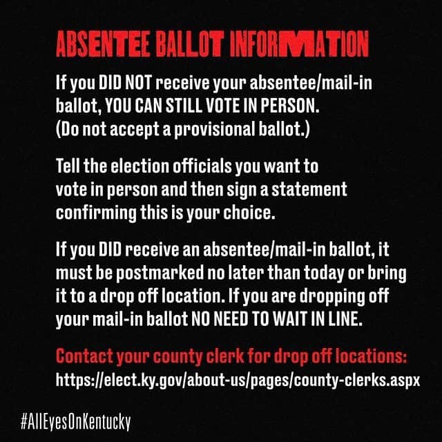 Kelly McCrearyさんのインスタグラム写真 - (Kelly McCrearyInstagram)「Good morning, Kentucky voters (and friends of KY voters who can share this with KY voters 😉). As you head to the polls today, here is some info you may need. #AllEyesonKentucky」6月24日 0時20分 - seekellymccreary