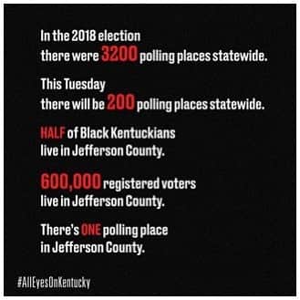 オリヴィア・ワイルドさんのインスタグラム写真 - (オリヴィア・ワイルドInstagram)「TODAY IS THE DAY. 600,000 voters for ONE polling place. Half of all black voters live in Jefferson County. This is racist voter suppression in action. Don’t let them stop you from showing up. Don’t leave until you vote. For those of us outside KY, we can donate, text voters, organize rides to the polls. Link in my stories.」6月24日 0時42分 - oliviawilde