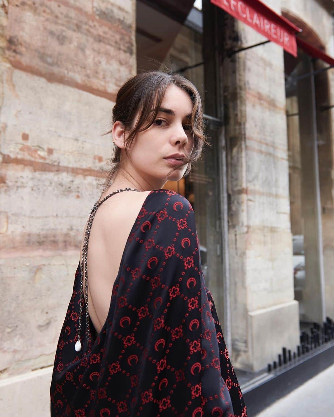 レクレルールのインスタグラム：「MARINE SERRE backless dress.  Available in-store and on leclaireur.com  #Leclaireur #conceptstore #marineserre #ss20」
