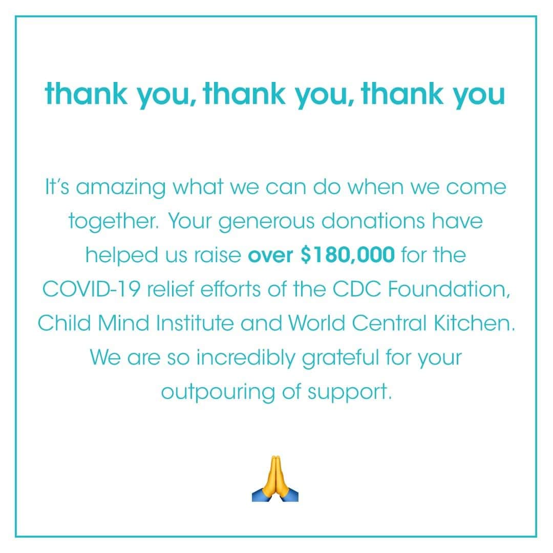 Bloomingdale'sさんのインスタグラム写真 - (Bloomingdale'sInstagram)「Bloomie's community, you've blown us away with your generosity: Thank you for helping us raise over $180,000 (and counting!) for COVID-19 relief efforts 💙」6月24日 1時05分 - bloomingdales