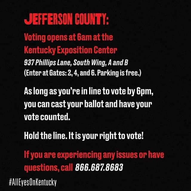 サマンサ・ロンソンさんのインスタグラム写真 - (サマンサ・ロンソンInstagram)「Some more specific information for those voting in Kentucky today. #alleyesonkentucky  New York And Virginia- it’s your day to vote, also! Get out and make your voice heard!」6月24日 1時05分 - samantharonson