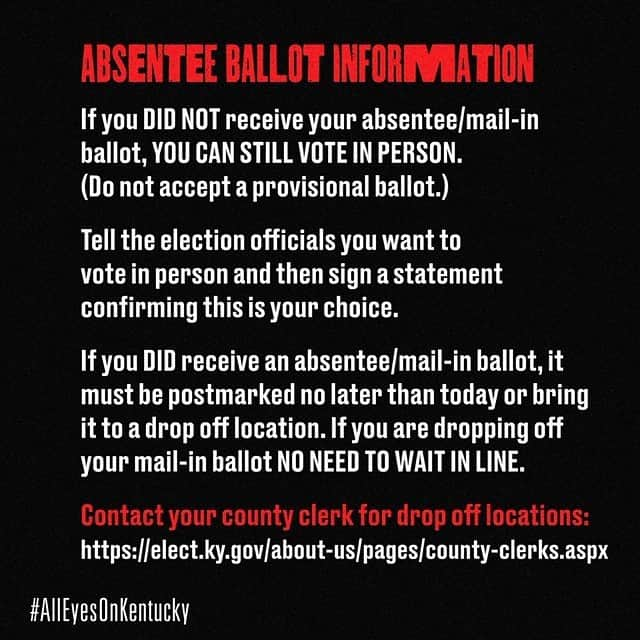 サマンサ・ロンソンさんのインスタグラム写真 - (サマンサ・ロンソンInstagram)「Some more specific information for those voting in Kentucky today. #alleyesonkentucky  New York And Virginia- it’s your day to vote, also! Get out and make your voice heard!」6月24日 1時05分 - samantharonson